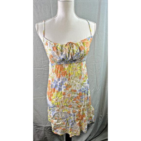 Billabong Floral Spaghetti Strap Smocked Sundress‎ Size Small Petite - Picture 1 of 16